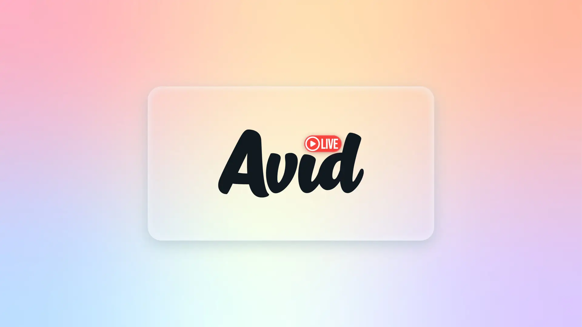 Webinar video thumbnail with the Avid logo and a red Live badge