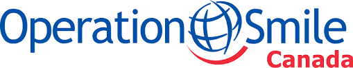 Operation Smile Canada logo featuring a blue globe and red swoosh beside the text 'Operation Smile Canada'.